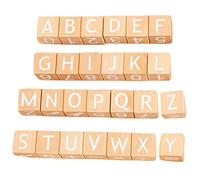 Toyvian 26Pcs Wooden Letter Building Blocks Educational Learning Toy for Kids Phonics and Spelling Classroom Use