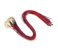 Toyvian 27mm Piezo Disc Transducer Pickup Microphone 15pcs Patch-Style Elements 33cm Cable for Guitar Drum Instrument Accessories