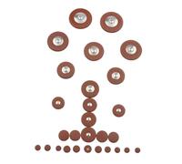 Toyvian 28pcs Saxophone Leather Pads Brown Cushions for Treble Saxophones Easy to Store Airtight Design for Enhanced Sound Quality