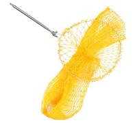 Toyvian 2m Orange Large Eye Drawstring Fish Net 18-strand Thickened Nylon Mesh Flat Bottom Ground Insert for Pond, Aquarium, Kayak Fishing Supplies