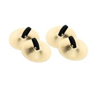 Toyvian 2pairs Finger Cymbals for Belly Dancing Lightweight Performance Percussion Instrument Dancing Accessory for Boys and Girls and Adults