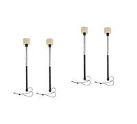 Toyvian 2pairs Practical Bass Drum Mallet Non-skid Stainless Steel Drumstick Replacement for Stage Performance