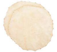 Toyvian 2pcs 30cm Goatskin Drum Heads Replacement for African Djembe and Shaman Drums, Natural Leather Percussion Instrument Covers for Live Performance and Practice