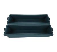 Toyvian 2Pcs 43Cm Livestock Feeding Trough for Pigs and Poultry, Heavy Duty Chicken Waterer Feeder Trough, Sturdy Feeding Container Suitable for Farm and Ranch Use