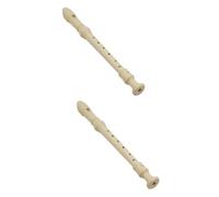 Toyvian 2pcs Abs Soprano Recorder Flute Woodwind Instrument for Beginners Accurate Tones Easy Finger Play for Music Education and Practice