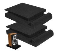 Toyvian 2pcs Acoustic Foam Soundproofing Panels Speaker Pads for Studios Home and Ktvs Easy to Install Reusable Sound Isolation Mats