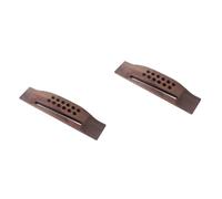Toyvian 2pcs Acoustic Guitar Bridge Replacement Saddle Bridge Slotted Design String Folk Guitar