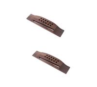 Toyvian 2pcs Acoustic Guitar Bridge Saddle Thru Slots Replacement Part String Folk Guitar Enhance Tone Appearance