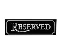 Toyvian 2pcs Acrylic Reserved Table Signs for Wedding and Restaurant Use, Black Double Sided Table Tent Signs, Easy to Display, Sl nd Modern Design for Special Events and Meetings