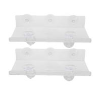 Toyvian 2pcs Acrylic Window Plant Floating Shelf for Herb Planters