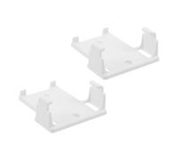 Toyvian 2pcs Adhesive Remote Holder Wall Mount for Fan and Air Conditioning Remotes, White Plastic Space Saving Stand with Card Buckle Structure, for Home Or Office Use