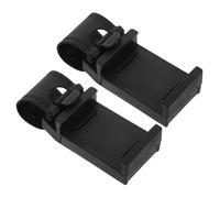 Toyvian 2pcs Adjustable Angle Phone Car Holder with Secure Clamp, Easy Installation Plastic Steering Wheel Cradle for Driving and Listening to Music, Compatible with Most Phones