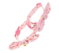 Toyvian 2pcs Adjustable Cotton Cat Collar with Bell Breakaway Bunny Ear Bow Tie Kitten Collar for Female Cats Lightweight Daily Wear Pet Accessory