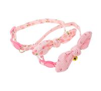 Toyvian 2pcs Adjustable Elegant Pet Collar with Bell Pendant Floral Cat Necklaces for Female Cats Cute Breakaway Kitten Collars for Everyday Wear and Festive Occasions Easy to Clean and