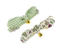 Toyvian 2pcs Adjustable Small Pet Collar with Detachable Rabbit Ear Decor Comfortable Kitten and Puppy Neckwear for Daily Use Easy to Clean Stylish Dog Collar