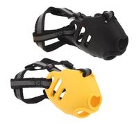 Toyvian 2pcs Adjustable Soft Silicone Basket Dog Muzzle for Medium Large Dogs, Comfortable Pet Mouth Cover for Dietary Control, Suitable for Visits to Public Spaces and Outdoor Adventures