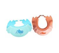 Toyvian 2pcs Adjustable Waterproof Children’s Shower Cap with Elastic Band for Boys and Girls, Baby Hair Washing Shield Protecting Eyes and Ears During Bathing, Cute Whale Design