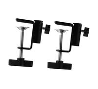 Toyvian 2pcs Alloy Microphone Clamp for Desktop Tabletop Use with Screw Protection for Live Events