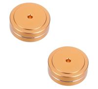 Toyvian 2pcs Aluminum Skid Foot Pad for Cd Players and Computer Cases Isolation Feet Easy Installation Noise Reduction Floor Finish Decorative Line