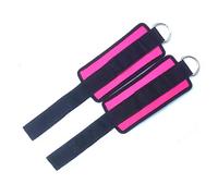 Toyvian 2Pcs Ankle Straps for Cable Machines D Ring Leg Resistance Bands for Gym Workouts Weight Lifting and Glute Toning Rosy