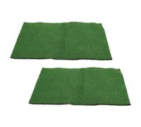 Toyvian 2pcs Artificial Grass Turtle Basking Platform Turtle Resting Platform Plastic Lawn Mat Green 25x50cm and Aquatic Habitats for Lizard and Snake