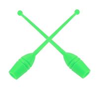Toyvian 2Pcs Artistic Gymnastics Poles Fitness Sticks for Adults Green Gymnastics Training Equipment for Body Sculpting Muscle Strength Flexibility