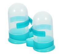 Toyvian 2pcs Automatic Pet Waterer Plastic Drinking Kettle for Parrots Pigeons Small Green Bowl Holder for Home Outdoor Use