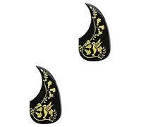 Toyvian 2pcs Bass Anti-scratch Pick Guard for Acoustic and Electric Guitars Premium Guitar Protector Decal Lightweight Design Durable Texture for Enhanced Style and Protection
