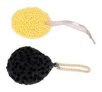 Toyvian 2pcs Bath Sponge Balls Seaweed Fiber Body Cleaning Scrubber Soft Exfoliating Sponge Bath Supplies for Gentle Skin Care