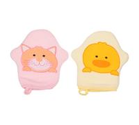 Toyvian 2pcs Bath Sponge Printed Bath Mitts Washcloths Body Scrubbing Towel Cartoon Towels Scrubbers for Boy Girl Shower Scrub