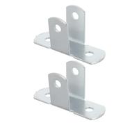 Toyvian 2pcs Bed Rail Brackets Hardware for Bed Frame Assembly Iron Material Easy Setup Versatile Compatibility Silver Replacement Parts