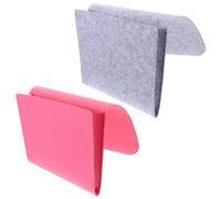 Toyvian 2pcs Bedside Pouch Sofa Organiser Polyester Pink Space-saving Hanging Storage Bag for Small Items, Sofa Armrest and Bedside Storage