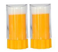 Toyvian 2pcs Bee Queen Marking Bottle Yellow Base Plastic Marker Cage Tool for Beekeepers Rapid Queen Spotting Royal Jelly Holder Lightweight and Portable for Efficient Hive Management