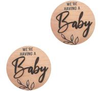 Toyvian 2pcs Birth Announcement Sign Newborn Arrival for Boy Shower Home Decor Sign