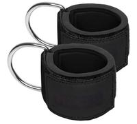 Toyvian 2pcs Black Ankle Wraps for Cable Machines, Portable Anti-wear Resistance Bands, Leg Strength Exercise Accessories for Home Gym and Fitness Training