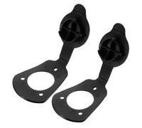 Toyvian 2pcs Black Pvc Fishing Rod Plastic Gasket Caps Featherlight Design and Simple Installation, Flush Mount Rod Holder Accessories for Kayak and Fishing Poles