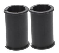 Toyvian 2pcs Black Rubber Microphone Covers for Live Streaming and Office Use, Protect Microphone from Slipping and Loosening, Easy to Put and Remove Accessories Shock Prevention