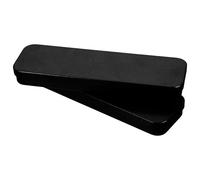 Toyvian 2pcs Black Tin Pencil Case and Tweezer Tool Storage Box for Students, Multi-Functional Metal Pen Holder with Single Compartment, School Stationery Organizer and Travel Storage