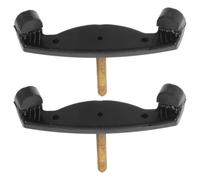 Toyvian 2pcs Black Violin Shoulder Rest Replacement Feet with Silicone Anti-slip Support Legs, Comfortable and Secure for 3/4-4/4 Violins, Easy Install Shoulder Rest Cushion for Practice