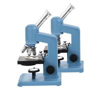 Toyvian 2pcs Blue Handheld Mini Microscope for Dollhouse DIY Science Kit Portable Educational Tool with Detailed Magnification Dollhouse Accessories for Learning Fun