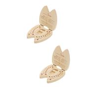 Toyvian 2pcs Box Boys and Girls Keepsake Organizer Childhood Treasure Box First Curl Keepsake Boy Girl Curl Container Fairy Tooth Holder for Childhood Memory