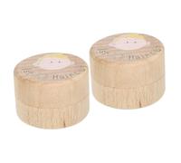 Toyvian 2pcs Box Wooden Keepsake Box for Boys First Haircut Memory Storage for Childhood Keepsake