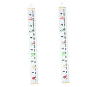 Toyvian 2pcs Boy Girl Height Measurement Ruler Hanging Growth Chart Canvas Wall Decoration Modern Design for Nursery Track Boy Girl Growth Ease