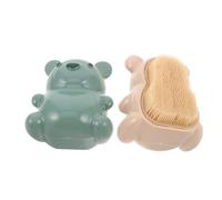 Toyvian 2pcs Boys and Girls Nail Scrubber Brush Bear Shaped Portable Finger Nail Cleanup Brush for Boy Girl Manicure Hygiene Cleaning