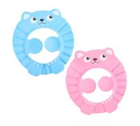 Toyvian 2pcs Boys and Girls Swim Cap Boy Girl Shampoo Bathing Hat Eva Material Adjustable Bath Hats