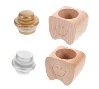 Toyvian 2pcs Boys and Girls Tooth Storage Box Cute Design Wooden Teeth Holder for Lost Organizer Box As Birthday Present