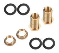 Toyvian 2Pcs Brass Bulkhead Water Tank Connector Male Female with Thread Adaptors for Garden Hose and Water Storage Tank Systems