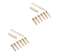 Toyvian 2pcs Brass Guitar Saddle and Nut Acoustic Folk Guitars Bovine Bone Replacement Parts Bridge Pins Enhanced Tone and Durability String Instruments
