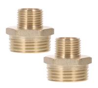Toyvian 2pcs Brass Hose Adapter Reducer G1 to G1/2 with Low Magnetic Permeability and Sturdy Construction for Gardening Balcony and Irrigation Garden Field Use