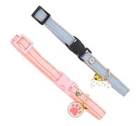 Toyvian 2Pcs Breakaway Cat Collar Adjustable Cotton Neck Decoration for Indoor Cats Denim Denim for Daily Wear and Photo Shoots